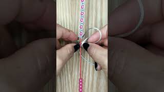 ⭐ TUTORIAL PULSERA de HILO FÁCIL CON PERLAS MACRAME shorts [upl. by Starling]