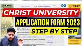 How to fill Christ University Application from 2023 🔥Step by Step process [upl. by Booma725]