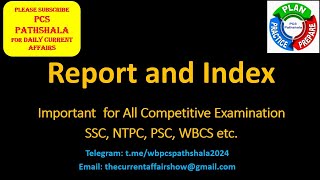 Report and IndexImportant for All Competitive Examination [upl. by Yarazed]