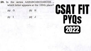 CSAT PYQ2022 In the series AABABCABCDABCDE… which letter appears at the 100th place [upl. by Martsen20]