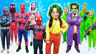 What If ALL COLOR SPIDERMAN In 1 House Hey KID SPIDER MAN amp Kid JOKER Go To Special Trainning [upl. by Lerraj]