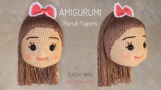 AMIGURUMI ÇOK PRATİK PERUK YAPIMI Easy Wig TutorialENG SUBTITLES ONsubtítulos EL ESPAÑOL [upl. by Grassi]