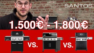 Bester Gasgrill für 1500  1800 €  Großer Grill Vergleich Test  Weber vs Broil King vs Napoleon [upl. by Nasus]