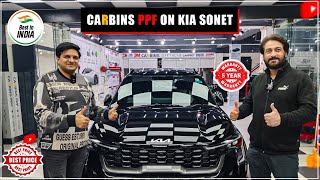 Protected Kia Sonet With Stunning CARBINS PPF  5 YEARS WARRANTY  200 MICRONS [upl. by Kahn]