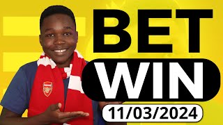 FOOTBALL PREDICTIONS TODAY 11032024 SOCCER PREDICTIONS TODAY  BETTING TIPS footballpredictions [upl. by Readus]