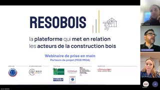 RESOBOIS Webinaire de prise en main  Porteurs de projets MOA  MOE [upl. by Glialentn]