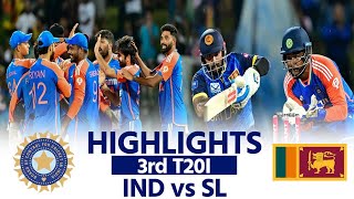 IND vs SL 3rd T20 Match Live India vs Sri Lanka 3rd T20I Match  HIGHLIGHTS  Shubman Gill [upl. by Grosvenor]