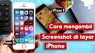 Cara mengambil screenshot di hp iPhone 5siPhone8 [upl. by Atauqal]