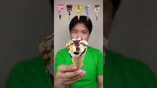 EATING VARIOUS CONE ICE CREAM asmr mukbang [upl. by Gerrit436]