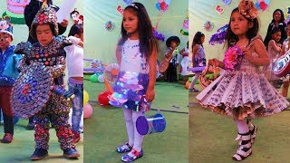 👗Trajes o vestuarios con material reciclado para niños 😍  CONCURSO DE JARDÍN parte 2 🌈 [upl. by Fugere610]