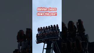 Oblivion Alton Towers closes down in 2023 for good 😭 rollercoaster thriller scary dangerous [upl. by Annawd]