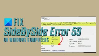 Fix SideBySide Error 59 on Windows computers [upl. by Nilrem272]