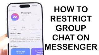 How To Restrict Group Chat On Messenger 2024 [upl. by Ecar]