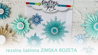 Zimske rozete  rezalna šablona [upl. by Hsina767]