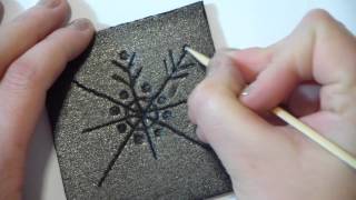 Tutorial decorazioni Natalizie fai da te stampini di polistirolo  DIY christmas foam stamps [upl. by Westhead]