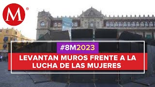 Previo a marcha por 8M protegen monumentos y edificios de CdMx [upl. by Musetta]