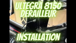 Installing Ultegra R8150 12speed Di2 derailleurs and DIY wire grommet on Cervelo Pseries [upl. by Mosa]