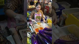 Jumbo Eggplant🍆  Laos Food  Vientiane shorts [upl. by Cyndi]