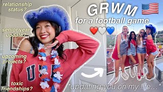 GRWM for a football game while i update you on my life  vlog [upl. by Adnamal]