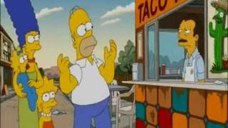 Taco Time With Homer Homer ask for Taco in Mexican [upl. by Ener937]