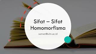 Sifat – Sifat Homomorfisma [upl. by Ailuy]