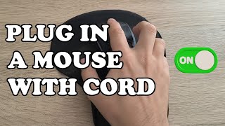 How to plug in a mouse with a cord [upl. by Omoj]