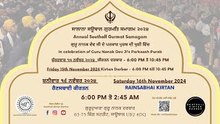 LIVE Annual Southall Gurmat Samagam 2024  Rainsabhai Kirtan [upl. by Ario]