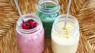 3 leckere nahrhafte Smoothie Rezepte [upl. by Mail581]