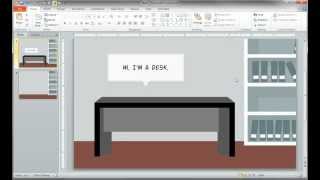 How to create your own illustrated desk object in PowerPoint [upl. by Rol869]