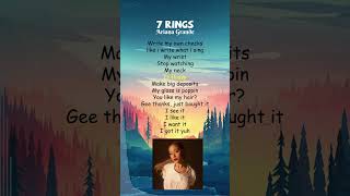 Ariana Grande  7 rings Lyrics shorts [upl. by Abita]