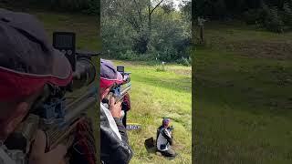 Ian Stoddart taking kneeling shot bfta fieldtarget shooters shorts airrifleshooting airarms [upl. by Milford618]