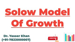 Solow Model Of Growth  Solow Growth Model  Economics  Development Economics  CUET UGC UPSC [upl. by Ahsyia]