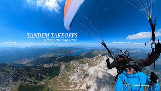 Tandem Paragliding  Takeoff Compilation  Advance PiBi  HikeampFly  Fails [upl. by Alleoj763]