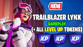 Fortnite NEW Trailblazer Lynx Skin Gameplay  Interstellar Aerial Quest Pack [upl. by Nahoj]