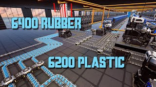 6000 Rubber and Plastic per min mega factory Satisfactory 10 [upl. by Aiotal777]