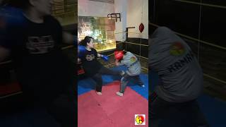 Beginner Boxing and Kickboxing Sparring  Boy vs Girl  Team AJ shorts viralvideo reels fyp [upl. by Calli]