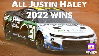 All of Justin Haley’s Nascar wins in 2022 [upl. by Anomer651]