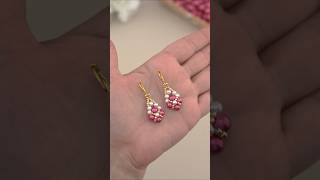 Pearl Beads Earring Design How to Make Beautiful Earrings with Beads  Pearl Jewelry Making at Home [upl. by Sardse]