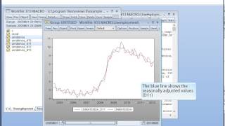 EViews 8 Census X13 Seasonal Adjustment [upl. by Helali250]