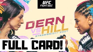 UFC Fight Night Dern vs Hill Predictions amp Full Card Betting Breakdown UFC Vegas 73 [upl. by Aenet933]