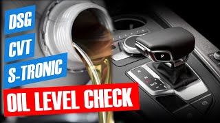 How To Check ATF Oil Level Audi Multitronic Transmission CVT  STronic  DSG [upl. by Yerdua260]