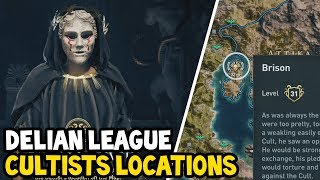 Assassins Creed Odyssey  All DELIAN LEAGUE CULTIST Location Walkthrough [upl. by Charlotte]