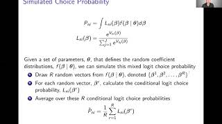 Week 11 SimulationBased Estimation  Video 1 Simulated Choice Probabilities [upl. by Ettenom]