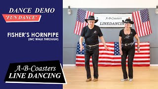 FISHERS HORNPIPE  Line Dance Demo amp Walk Through [upl. by Erlinna]