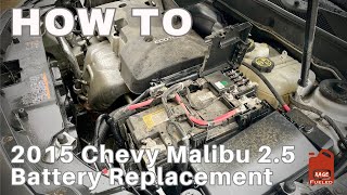 How To  2015 Chevy Malibu Battery Replacement [upl. by Aynekat]