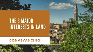 THE 3 MAJOR INTERESTS IN LAND What you should know about landConveyancing Law in Kenya [upl. by Oicnedurp]