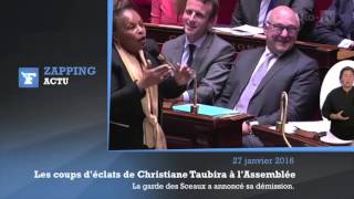 Taubira  ses coups déclat à lAssemblée [upl. by Inavihs]