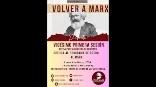 Curso básico de marxismo Sesión 21 Crítica al Programa de Gotha [upl. by Alrahc]