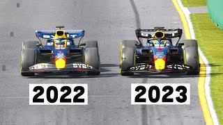 Red Bull F1 2023 RB19 vs Red Bull F1 2022 RB18  Melbourne GP [upl. by Kammerer]