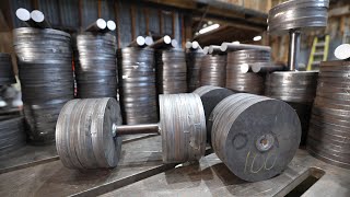 Dumbbell Set from Scrap Metal  10100 lbs Flat Bench and Rack [upl. by Akyeluz]